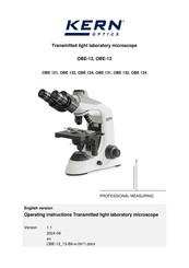 Kern Optics OBE-12 Operating Instructions Manual