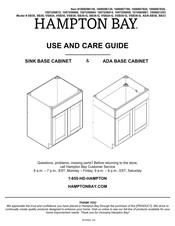 HAMPTON BAY 1007256872 Use And Care Manual