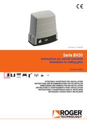 Roger BH30/804 Instructions And Recommendations For The Installer