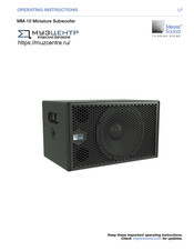 Meyer Sound MM-10 Operating Instructions Manual