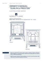 Noble Flame DUBLIN Owner's Manual