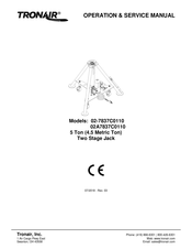 Tronair 02A7837C0110 Operation & Service Manual