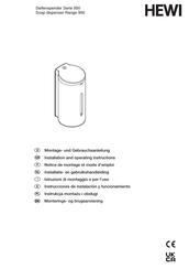 Hewi SENSORIC 950.06.10201 Installation And Operating Instructions Manual