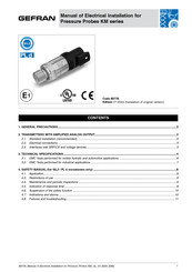 gefran 80778 Manual Of Electrical Installation