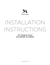 Monogram ZVC48DNB1 Installation Instructions Manual