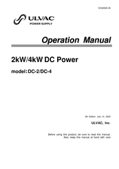 Ulvac DC-4 Operation Manual