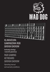 MAD DOG GK910W Operating Manual & Warranty