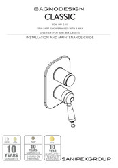 Sanipex BAGNODESIGN CLASSIC BDM-PRI-E413 Installation And Maintenance Manual