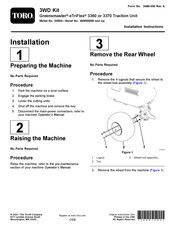 Toro Greensmaster eTriFlex 3360 Installation Instructions Manual