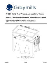 Graymills Handi-Kleen PH922 Operation And Maintenance Instructions