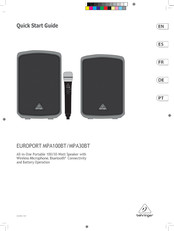 Behringer EUROPORT MPA100BT Quick Start Manual