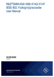 Rohde & Schwarz SMM-K86 User Manual