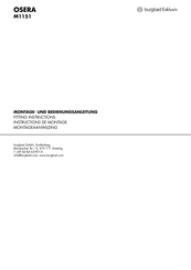 burgbad OSERA M1151 Fitting Instructions Manual