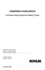 Kohler K-25195 Installation Instructions Manual