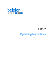 Dürkopp Adler beisler 2111-7 Operating Instructions Manual