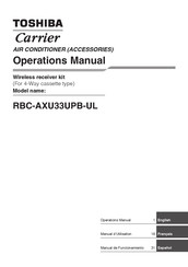 Toshiba RBC-AXU33UPB-UL Operation Manual