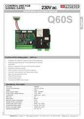 Proteco Q60S Installation And User Manual