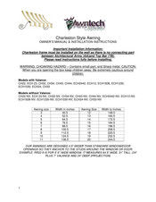 Awntech ECH24-NV Owner's Manual & Installation Instructions