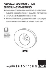 UWE JetStream OVO Installation And Operating Instructions Manual