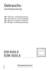 Kuppersbusch EEB 6550.9 Instructions For Use And Installation