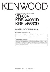 Kenwood KRF-V5580D Instruction Manual