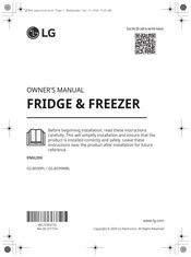 LG GS-B599MBL Owner's Manual