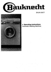 Bauknecht WA9430 Operating Instructions Manual