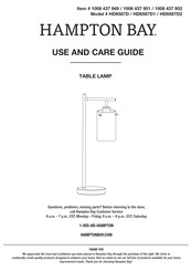 HAMPTON BAY HD6587D1 Use And Care Manual