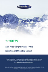 Iceking RZ204EW Installation And Operating Manual