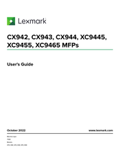 Lexmark CX942 User Manual