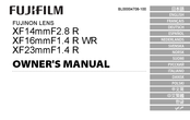FujiFilm FUJINON XF16mmF1.4 R WR Owner's Manual