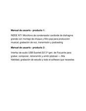 RODE Microphones NT1-A Instruction Manual