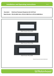 ROBINHOOD RPL3CL75BK Installation And Operating Instructions Manual