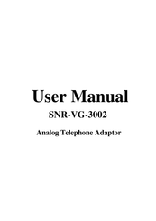 NAG SNR-VG-3002 User Manual