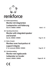Renkforce 3098685 Operating Instructions Manual