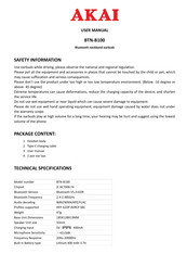 Akai BTN-B100 User Manual