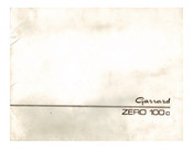 Garrard ZERO 100C Instruction Manual