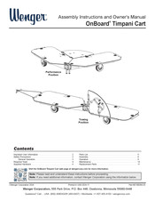 Wenger OnBoard Timpani Cart Assembly Instructions And Owner's Manual