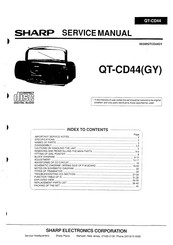 Sharp QT-CD44 Service Manual