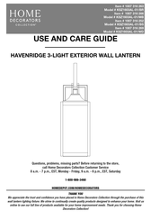Home Decorators Collection HAVENRIDGE KSZ1603AL-01/MB Use And Care Manual