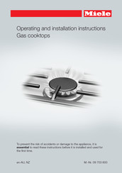 Miele KM 2312 Operating And Installation Instructions