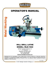 Baileigh Industrial MLD-1022 Operator's Manual