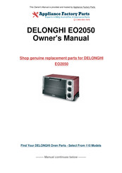 DeLonghi EO2050 Owner's Manual