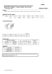 Murata GRJ31CR71C106KE11 Series Reference Sheet