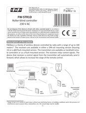 F&F FW-STR1D Manual
