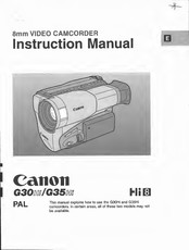 Canon G 35 Hi Instruction Manual