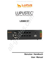 Lupus LUPUSTEC LE800 D1 User Manual