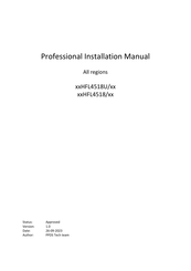 Philips 50HFL4518U/12 Professional Installation Manual