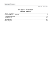 Sub-Zero WOLF PRO I Series Service Manual