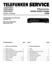 Telefunken A932E Service Manual